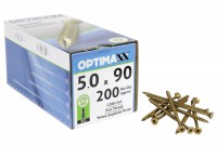 Optimaxx Extreme Performance Woodscrew 5.0mm x 90mm - POZI - Box of 200