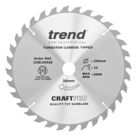 Trend CraftPro General Purpose Wood Saw Blade - 300mm dia x 3.2 kerf x 30 bore 32T