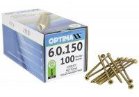 Optimaxx Extreme Performance Woodscrew 6.0mm x 150mm - POZI - Box of 100