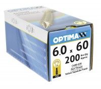 Optimaxx Extreme Performance Woodscrew 6.0mm x 60mm - TORX - Box of 200