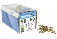 Optimaxx Extreme Performance Woodscrew 6.0mm x 80mm - POZI - Box of 100