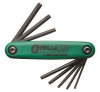 BONDHUS TF8 Gorilla Grip Torx Key Fold Up Set - 8 pcs - T9-T40, 12634