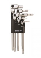 BONDHUS Hex Pro Pivot Head Wrench Set - 6 pcs - 4mm-10mm, 00035