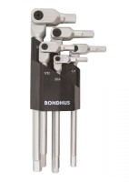 BONDHUS Hex Pro Pivot Head Wrench Set - 5 pcs - 3/16\"-3/8\", 00038