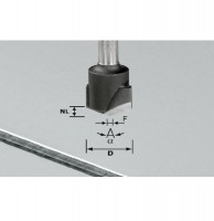 Festool 491443 V-Groove Cutter - 135 Deg x 18mm Dia x 8mm Shank HW for Aluminium