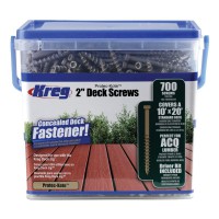 Kreg SDK-C2W-700 Kreg Protec-Kote Deck Screw - 51mm / 2\" x 8 Coarse, Pan head, qty 700 - CLEARANCE