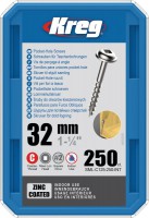 Kreg SML-C125-250 Kreg Pocket Hole Screws - 32mm / 1-1/4\" x 8 Coarse, Washer-Head, qty 250