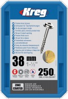 Kreg SML-C150-250 Kreg Pocket Hole Screws - 38mm / 1-1/2\" x 8 Coarse, Washer-Head, qty 250