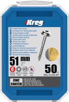 Kreg SML-C2-50-EUR Kreg Pocket Hole Screws - 51mm / 2\" x 8 Coarse, Washer-Head, qty 50