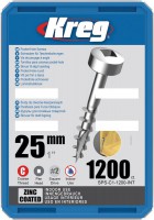 Kreg SPS-C1-1200 Kreg Pocket Hole Screws - 25mm / 1\" x 6 Coarse, Pan-Head, qty 1200