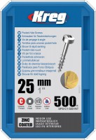 Kreg SPS-C1-500 - Kreg Pocket Hole Screws - 25mm / 1\" x 6 Coarse, Pan-Head, qty 500