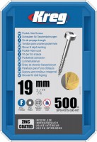 Kreg SPS-F075-500 - Kreg Pocket Hole Screws - 19mm / .75\" x 6 Fine, Pan-Head, qty 500