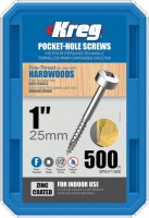 Kreg SPS-F1-500 - Kreg Pocket Hole Screws - 25mm / 1\" x 6 Fine, Pan-Head, qty 500