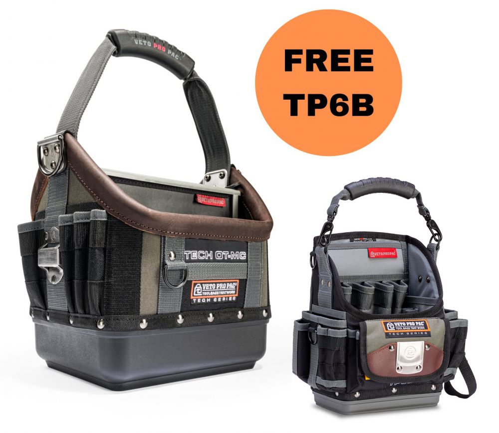 Veto Pro Pac Tech Otmc Open Top Tool Bag Free Tp6b Tool Pouch