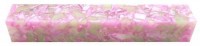 Charnwood Crush Acrylic Pen Blank AB05 - 20mm x 20mm x 130mm Pink and Green