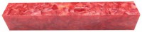 Charnwood Crush Acrylic Pen Blank AB010 - 20mm x 20mm x 130mm Red