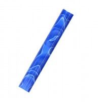 Charnwood Acrylic Pen Blank AR01 - 19mm Dia x 130mm - Dark Blue with White Swirl