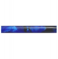 Charnwood Acrylic Pen Blank AR26 - 19mm Dia x 130mm Dark Blue with Black and Pearl Swirl
