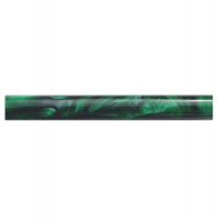 Charnwood Acrylic Pen Blank AR30 - 19mm Dia x 130mm, Dark Green with Black Swirl