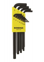 BONDHUS HLX12 Hex Allen Key Set - 12 pcs - 0.050\"-5/16\", 12136