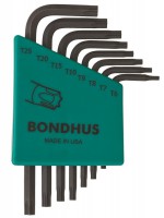 BONDHUS TLXS8S Torx Key Set - 8 pcs - TX6-TX25, 31732