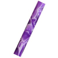 Charnwood Acrylic Pen Blank AR03 - 19mm Dia x 130mm Dark Orchid with White Swirl