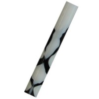 Charnwood Acrylic Pen Blank AR04 -  19mm Dia x 130mm White with Black Swirl
