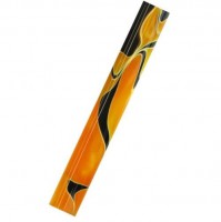Charnwood Acrylic Pen Blank AR05 - 19mm Dia x 130mm Orange with Black and White Swirl