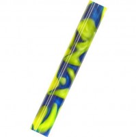 Charnwood Acrylic Pen Blank AR11 - 19mm Dia x 130mm Yellow with Blue Swirl