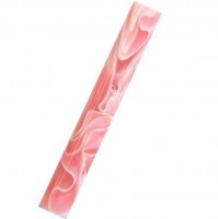 Charnwood Acrylic Pen Blank AR17 - 19mm Dia x 130mm Pink with White Swirl