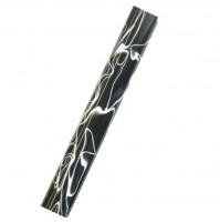 Charnwood Acrylic Pen Blank AR18 - 19mm Dia x 130mm Black with White Swirl