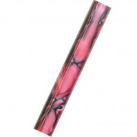 Charnwood Acrylic Pen Blank AR20 - 19mm Dia x 130mm Carmine with Black Swirl
