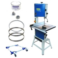 Charnwood Super Bundle B350PD: 14″ Bandsaw, Wheel Kit, 3 Spare Blades, Scroll Guide System & Machine Wax