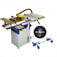Charnwood W619P 8\" Table Saw with Wheel Kit and Low Noise Blade