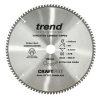 Trend CraftPro Crosscut Wood Mitre Saw Blade - 305mm dia x 2.5 kerf x 30 bore 96T