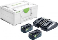 Festool 577708 Energy Set SYS 18V 2 x 5.0 AH Battery Pack / TCL 6 DUO Charger - Bluetooth