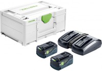 Festool 577076 Energy Set SYS 18V 2 x 5.2 AH Battery Pack / TCL 6 DUO Charger - Bluetooth