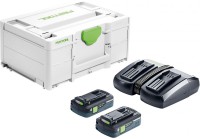 Festool 577256 Energy Set SYS 18V 2 x 4.0 AH Battery Pack / TCL 6 DUO Charger - Bluetooth
