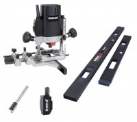 Trend T5EB 1/4 Router and Door Hinge Jig Package Deal with Cutter and Chisel (H/JIG/A)
