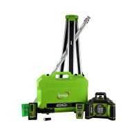 Imex i88G Rotating Laser Level Kit - Green Beam Dual Grade H/V Laser with Tripod and Staff