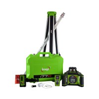 Imex i77R Rotating Laser Level Kit - Red Beam Single Grade Laser with Tripod and Staff