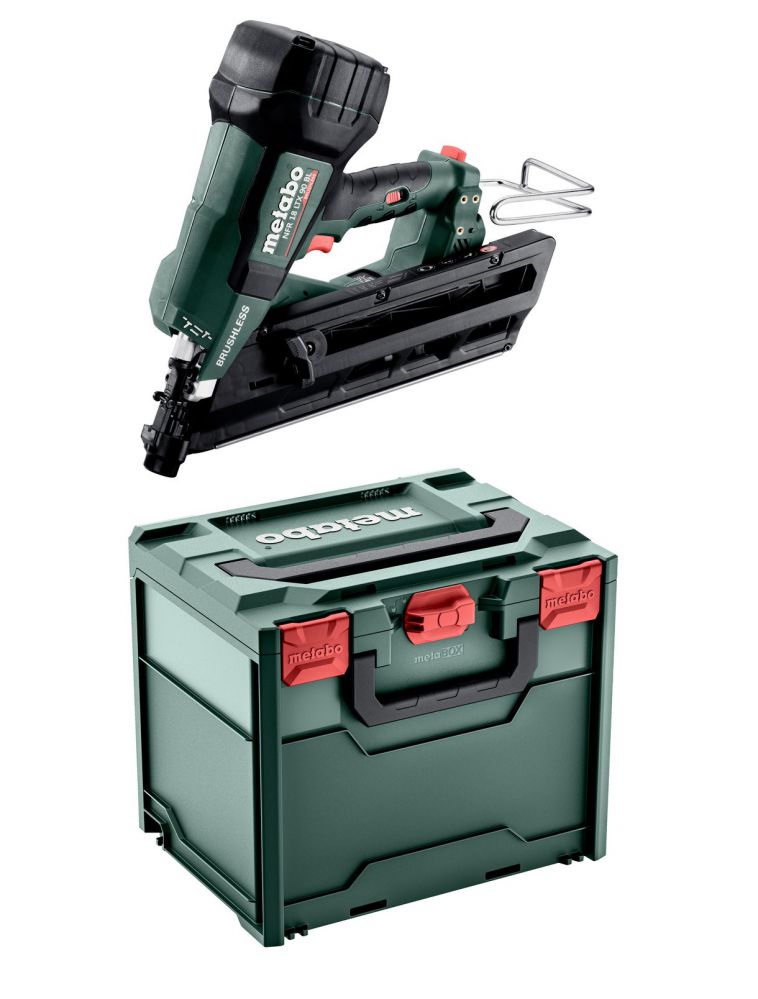 Metabo Nfr 18 Ltx 90 Bl Cordless Nailer, 18v Body Only In Metabox from