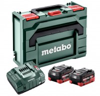 Metabo Basic Set 2 x 18V 10Ah Batteries + ASC 145 Charger in MetaBOX