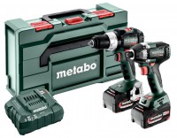Metabo Combo Set 2.8.8 18V Impact Driver + Hammer Drill, 2 x Batteries, Charger in MetaBOX