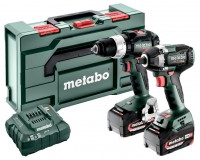 Metabo Combo Set 2.9.3 18V Drill Driver + Impact Wrench, 2 x Batteries + Charger in MetaBOX