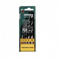 Metabo 5pk Wood Twist Drill Bit Set with Centring Point