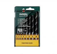 Metabo 8pk Wood Twist Drill Bit Set with Centring Point