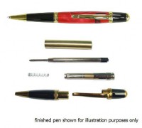 Charnwood Sierra Pen Kit (Gold and Gunmetal) - PENSGGM