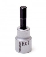 Proxxon 3/8\" Drive Socket with Hex Bit - 7mm x 50mm - 23579