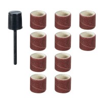 Proxxon Sanding Drums with Mandrel 10mm 150 Grit 10pc - 28980